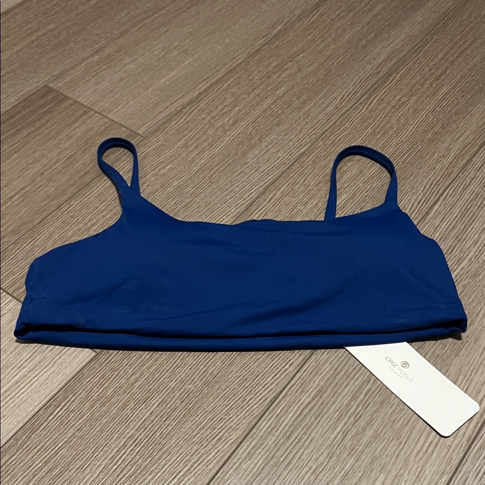 Blue bikini top